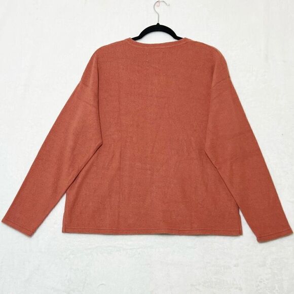 Madewell MWL Rust Cozybrushed Henley Button Pullover Top Relaxed Fit Size M NWT - Picture 7 of 14